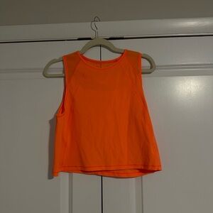 lululemon cropped sculpt tank - orange